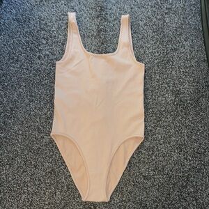 WOLFORD Women’s Shaping Athleisure Bodysuit NWT Desert Beige Nude Size Large